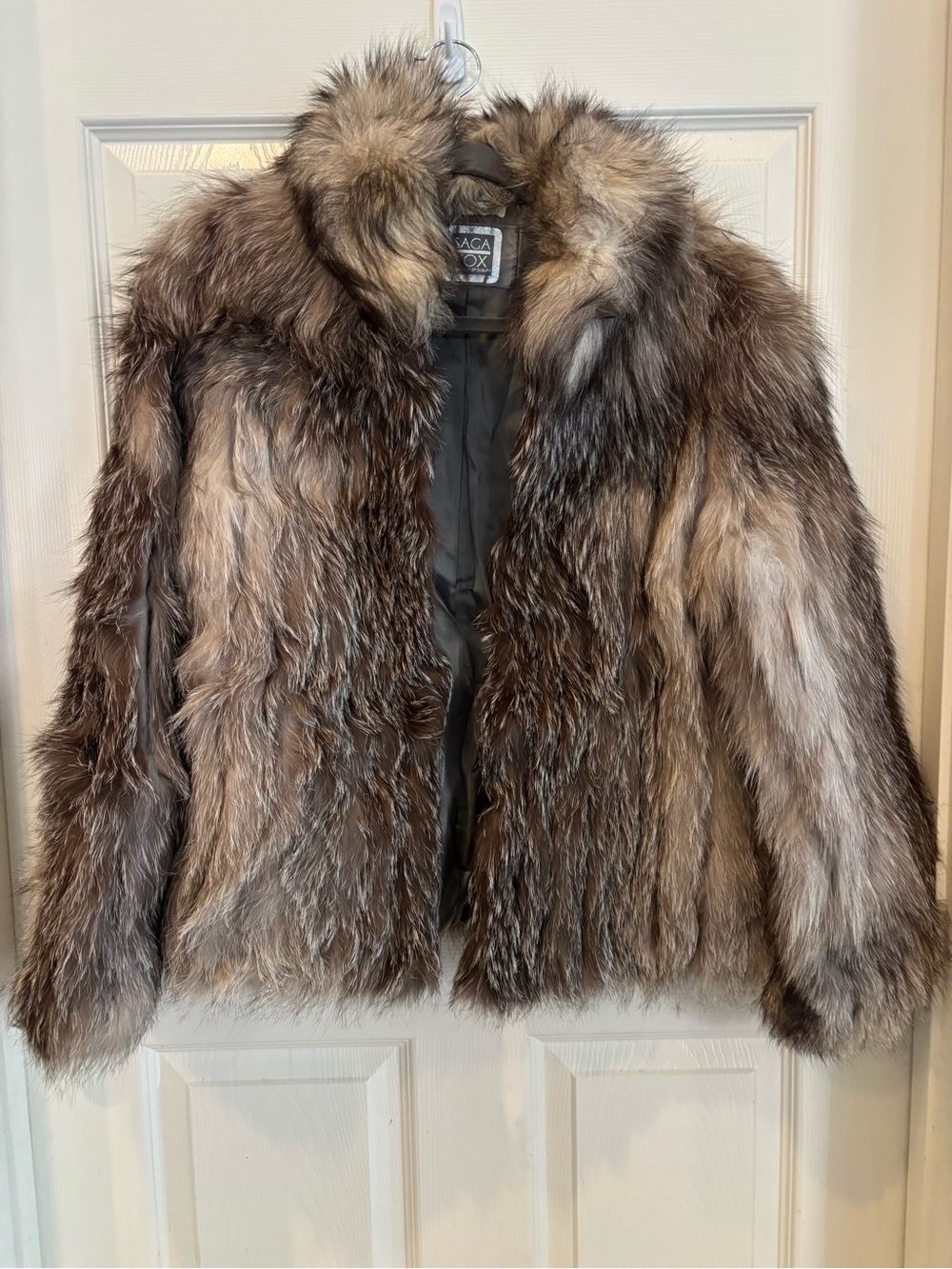 Vintage 90’s Saga Fox Brown & Tan Real Fox Fur Jacket